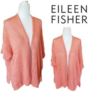 Eileen Fisher | Coral Organic Cotton Open Cardigan